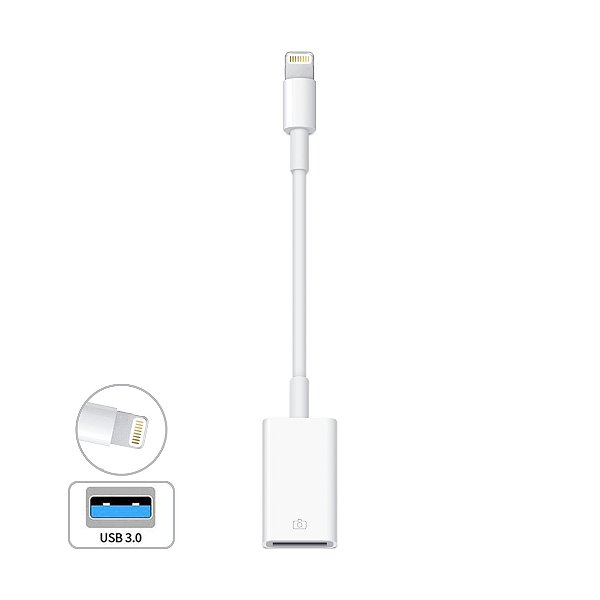 Adaptador para iPhone Lightning Macho para USB 3.0 Fêmea A Gold CBA-02