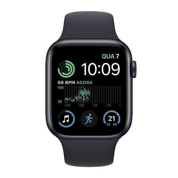 Apple Watch Series SE 2º Geração 40mm GPS A2722 Midnight Aluminum Case