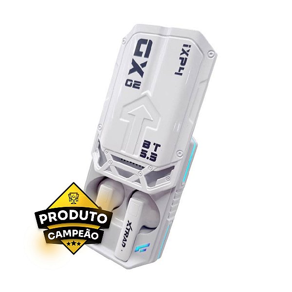 Fone de Ouvido Bluetooth Xtrad Samurai Cyberpunk LC-879 Wireless Branco