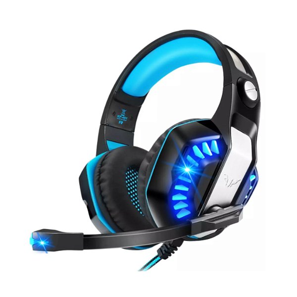 Headset Gamer Com Fio Knup Hathor Pro KP-491 Preto/Azul