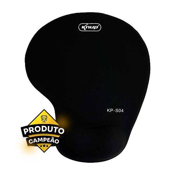 Mousepad com Apoio de Pulso Gel Knup KP-S04 Preto
