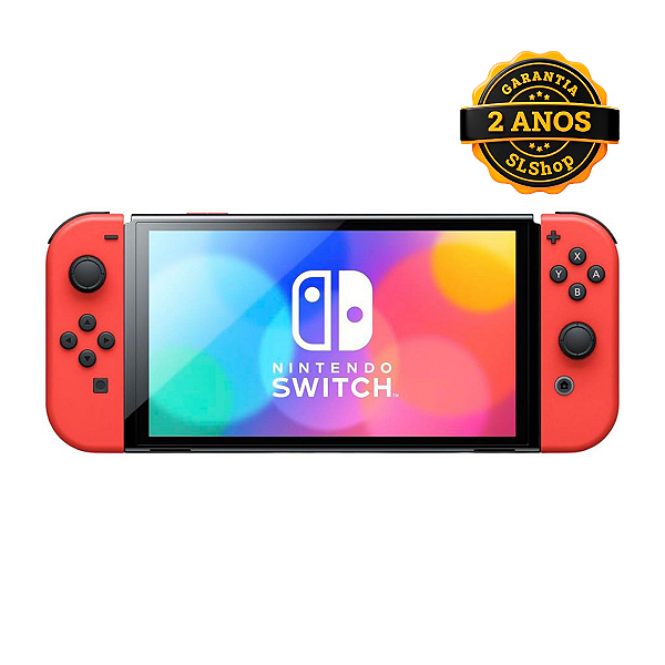 Console Nintendo Switch 64GB Oled Edição Mario Vermelho