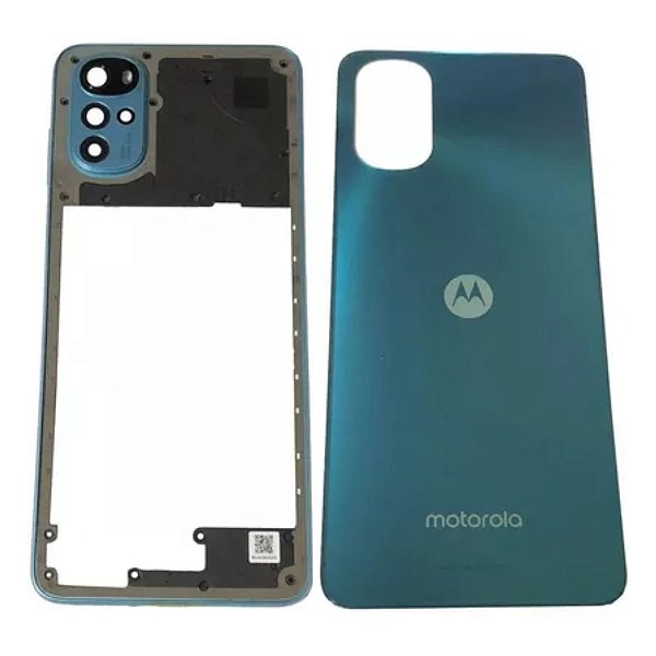 Pç para Motorola Tampa Traseira com Estrutura Moto G22 Azul