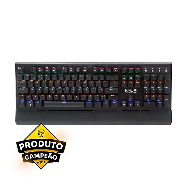 Teclado Mecânico Gamer RGB Madset Knup KP-TE121 Preto