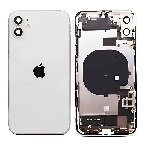 Pç para Apple Tampa Traseira com Estrutura iPhone 11 Branco