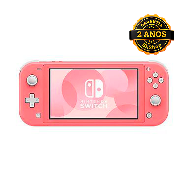 Console Nintendo Switch Lite 32GB Coral + Jogos Digitais + Cartão de Memoria 256GB Seminovo