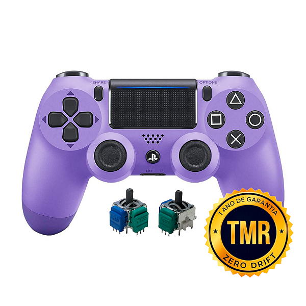 Controle Sem Fio Original PS4 TMR Roxo Elétrico Seminovo