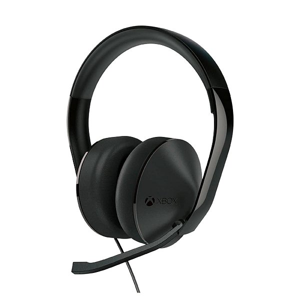 Headset Microsoft Com Fio + Adaptador de Áudio - Xbox One / Windows Preto