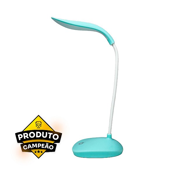 Luminária de Mesa Recarregável LED Kapbom KA-T1709 Azul