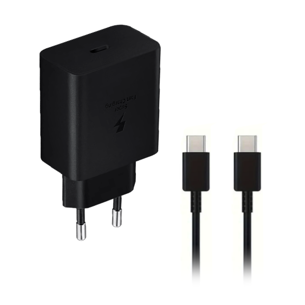 Fonte Celular USB-C 60W + Cabo USB-C para USB-C Kapbom KA-5005-TY Preto