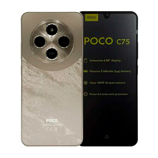 Smartphone Poco C75 256GB 8GB Dourado