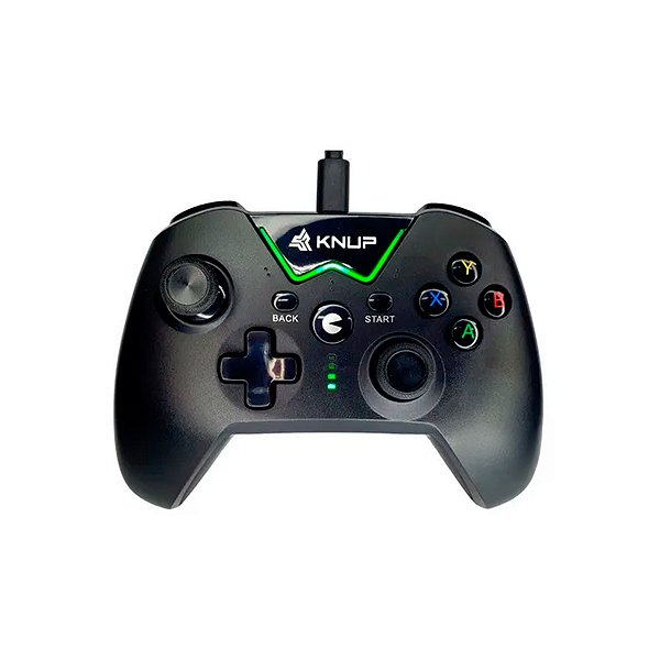 Controle Com Fio Compatível Xbox 360 / PC Knup KP-GM017 Preto