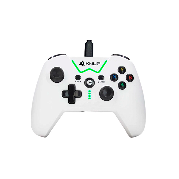 Controle Com Fio Compatível Xbox 360 / PC Knup KP-GM017 Branco