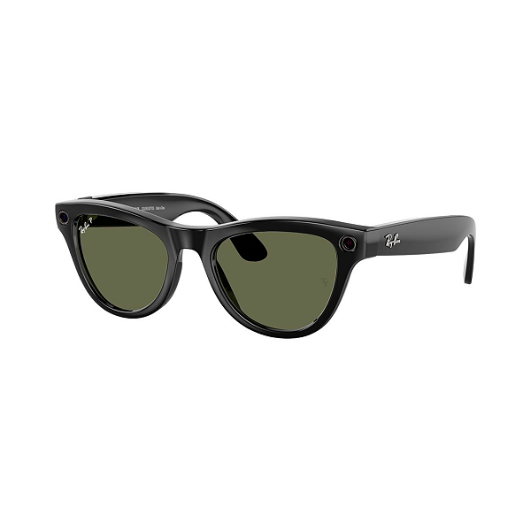 Óculos de Sol Smart Ray-Ban Meta Skyler RW4010 Polarizado Preto/Verde