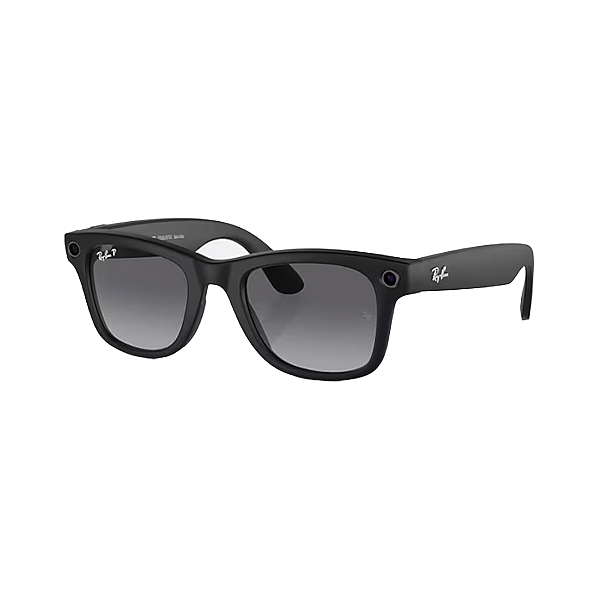 Óculos de Sol Smart Ray-Ban Meta Wayfarer RW4008 Polarizado Preto/Grafite