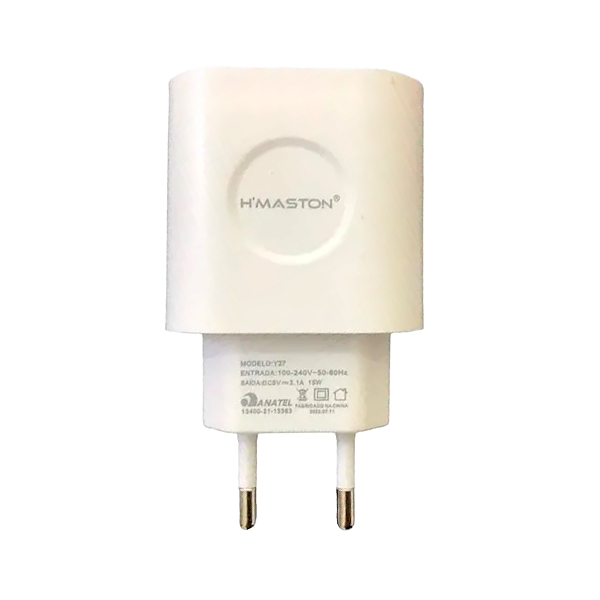 Fonte Celular 2x USB-A 24W H'Maston Y27-1 Branco