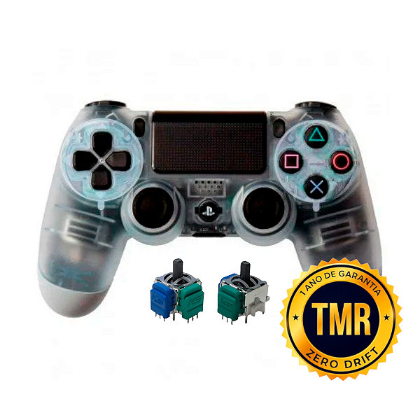Controle Sem Fio Original PS4 TMR Transparente Seminovo