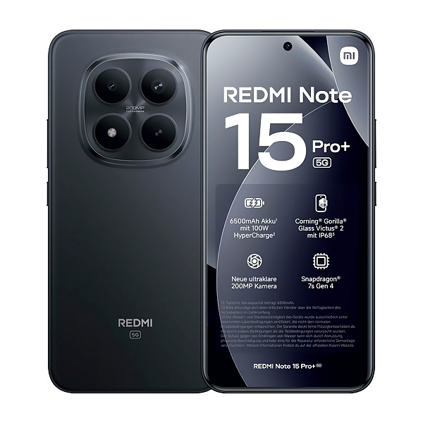 Smartphone Xiaomi Redmi Note 15 Pro+ 5G 256GB 8GB Preto