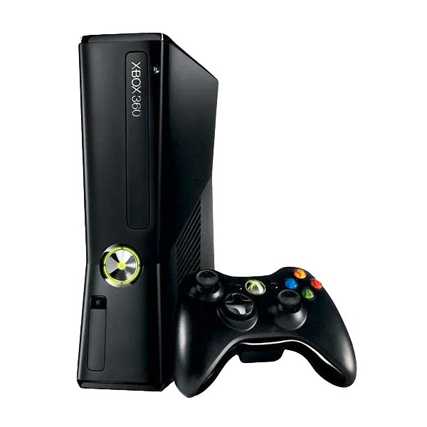 Console Xbox 360 Slim HD 250GB com + de 80 Jogos e + de 1.500 Jogos de Emuladores + LTU Seminovo (24394)