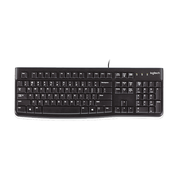 Teclado Logitech c/ Fio K120 Preto