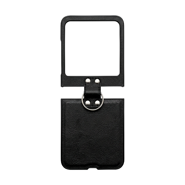 Capa para Motorola Razr 60 5G Couro Preto Seminovo