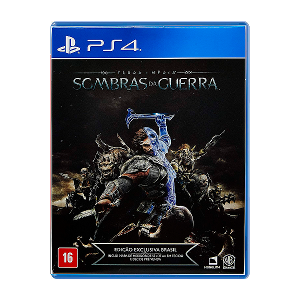Jogo Terra-Média Sombras da Guerra com Mapa e Box - PS4 Seminovo