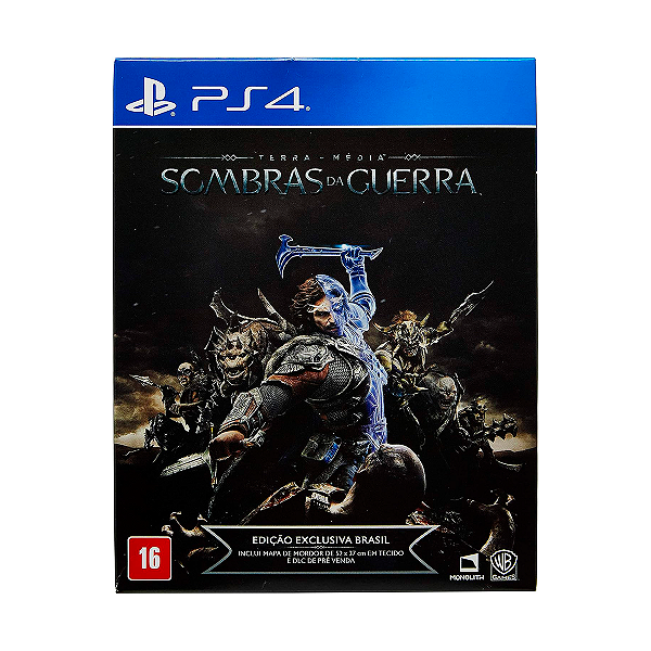 Jogo Terra-Média Sombras da Guerra com Mapa e Box - PS4 Seminovo