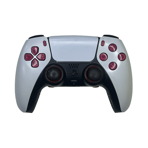 Controle Sem Fio Original PS5 DualSense Com pedals Branco/ Rosa - Seminovo