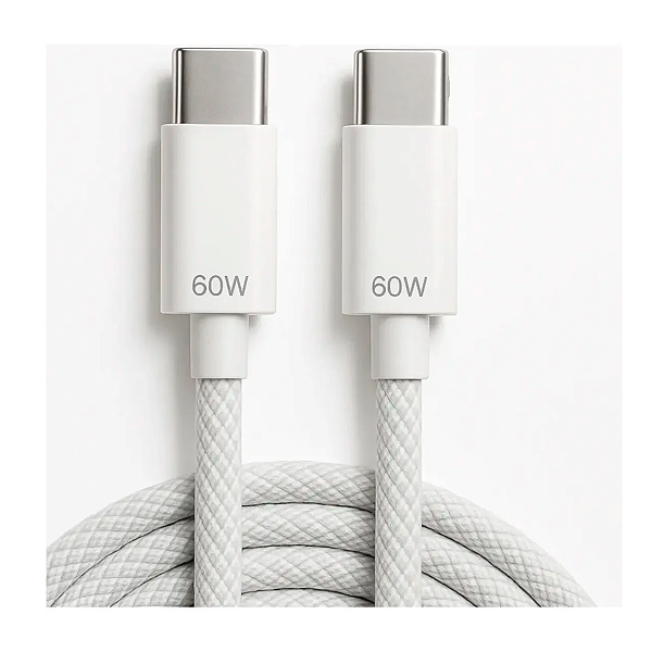 Cabo USB-C para USB-C Kimaster CB837C 60W 2m Preto