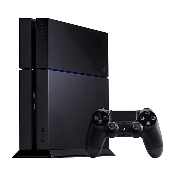 Console PS4 FAT 500GB com  Jogos Preto Seminovo
