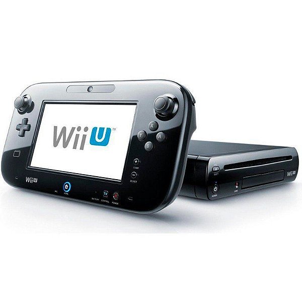 Console Nintendo Wii U 32GB Preto  + Jogos Digitais + Pen Drive 64 GB + 1 Controle Seminovo