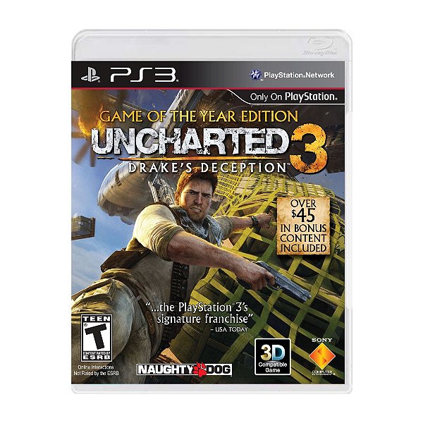 Uncharted 3 Drakes Deception para PS3 - Seminovo