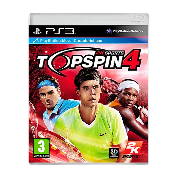 Jogo Top Spin 4 - PS3 Seminovo