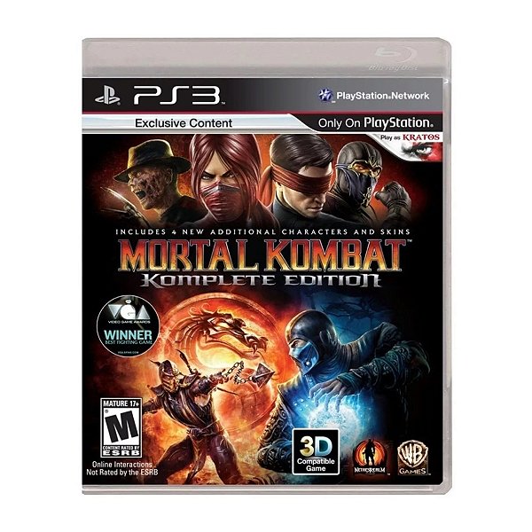 Jogo Mortal Kombat Komplete Edition - PS3 Seminovo