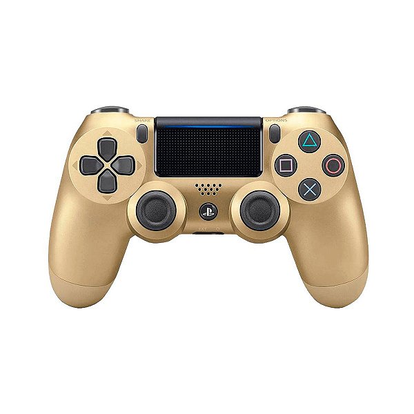 Controle Sem Fio Dourado - Compatível PS4