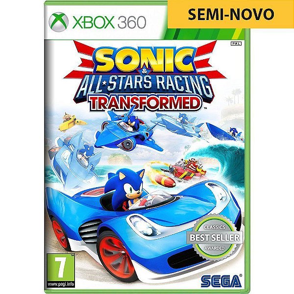 Jogo Sonic & All Star Racing Transformed - Xbox 360 Seminovo