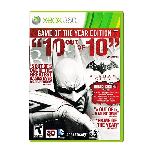 Jogo Batman Arkham City - Xbox 360 Seminovo