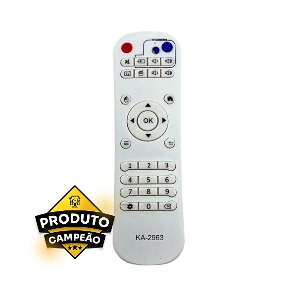 Controle TV Box BTV B8 / B9 / B10 / B11 / B13 / XTV / E13 - Infravermelho Branco