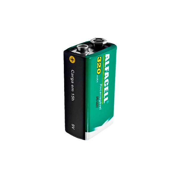 Pilha/Bateria Alfacell Recarregável ALPR62011 9V 320mAh 1 UN C1