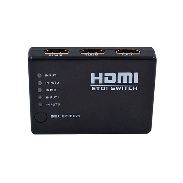 Adaptador HDMI Switch 5 em 1 com Controle