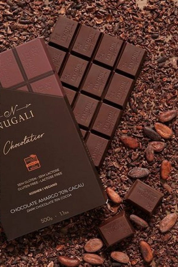 Barra Chocolate Nugali Amargo 70% 500g