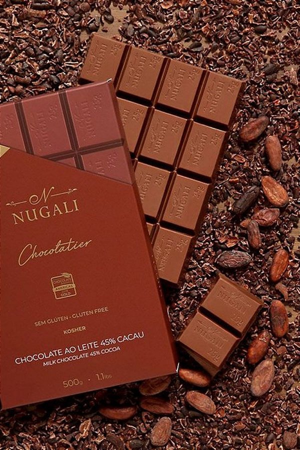 Barra Chocolate Nugali Ao Leite 45% 500g