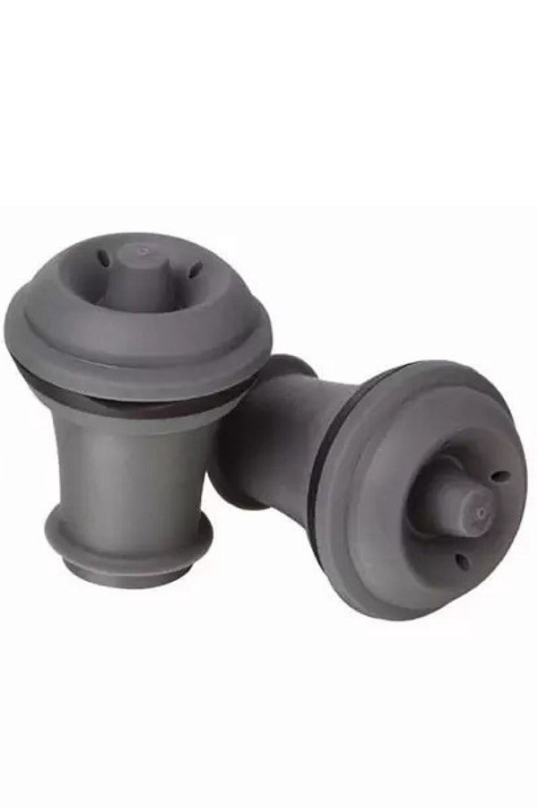 2 Rolhas De Vácuo Para Vinho ABS e Borracha Vacu Vin