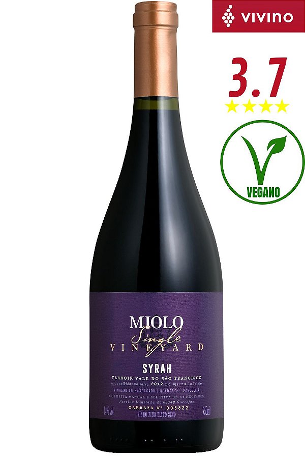 Vinho Miolo Single Vineyard Syrah 2020