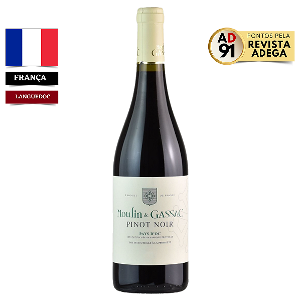 Vinho Moulin De Gassac Pinot Noir 2018