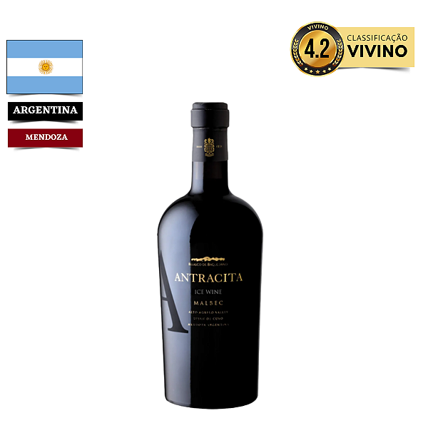 Vinho Antracita Ice Wine Malbec 375 ml