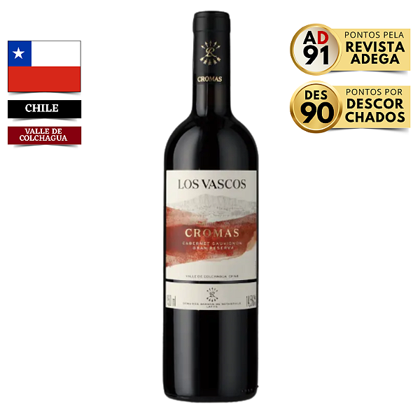VINHO LOS VASCOS CROMAS GRAN RESERVA CABERNET SAUVIGNON 2019
