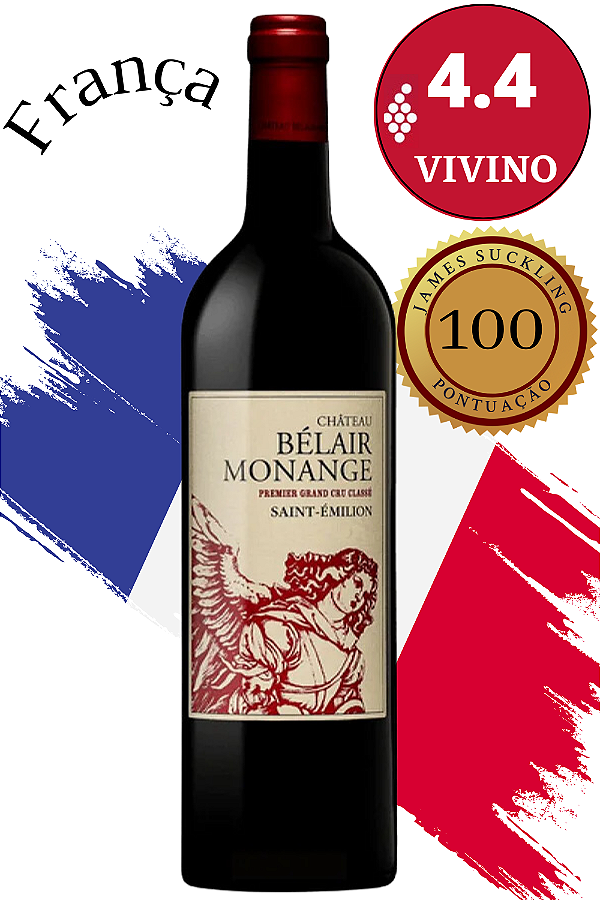 Vinho Bélair Monange Gran Cru Classé Saint-Émilion 2015