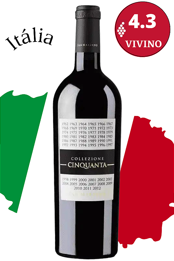 Vinho San Marzano Collezione Cinquanta 2012 | adegaalmeida.com.br