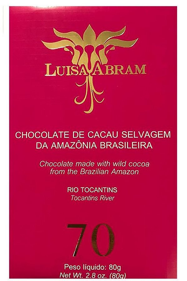 Chocolate Luisa Abram Amargo 70% Rio Tocantins